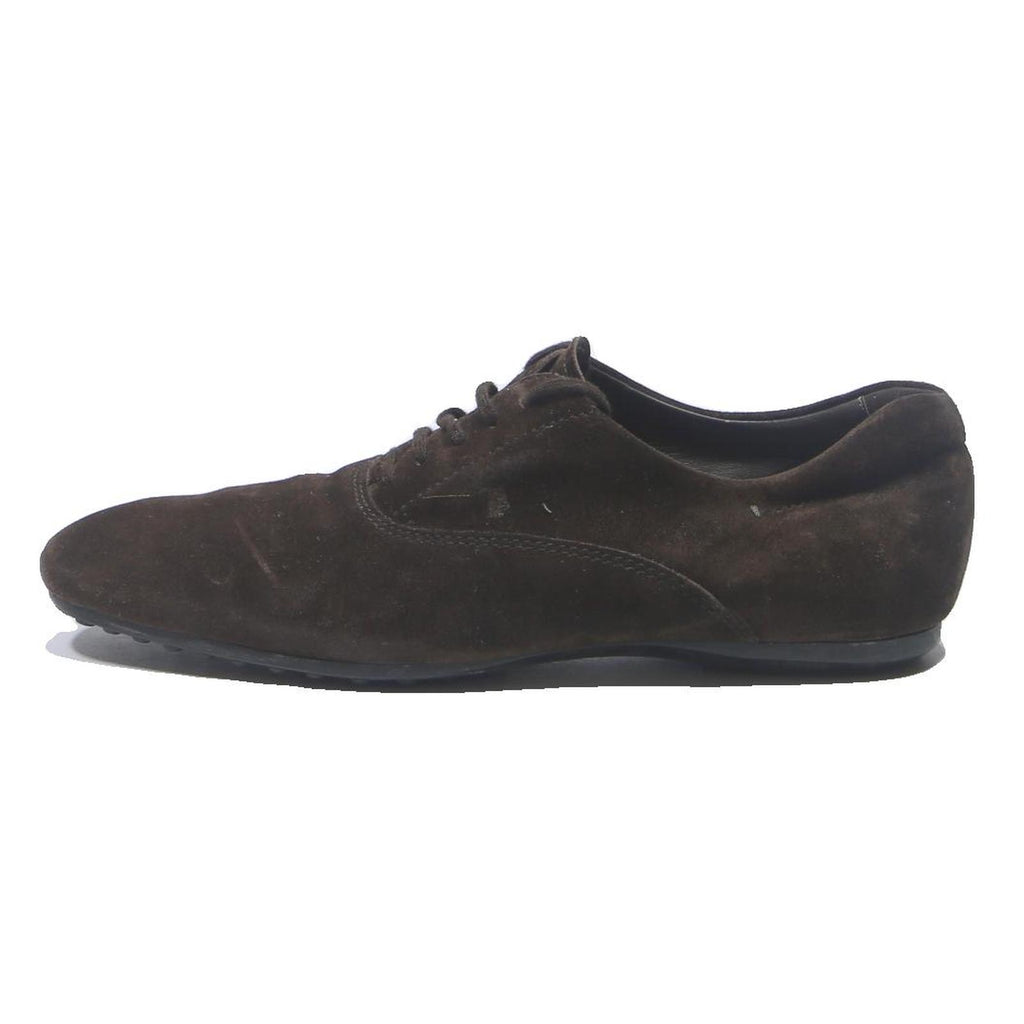TODS Mens Dark Brown Leather Lace-Up Shoes UK 6 Classic Luxury Italian Design