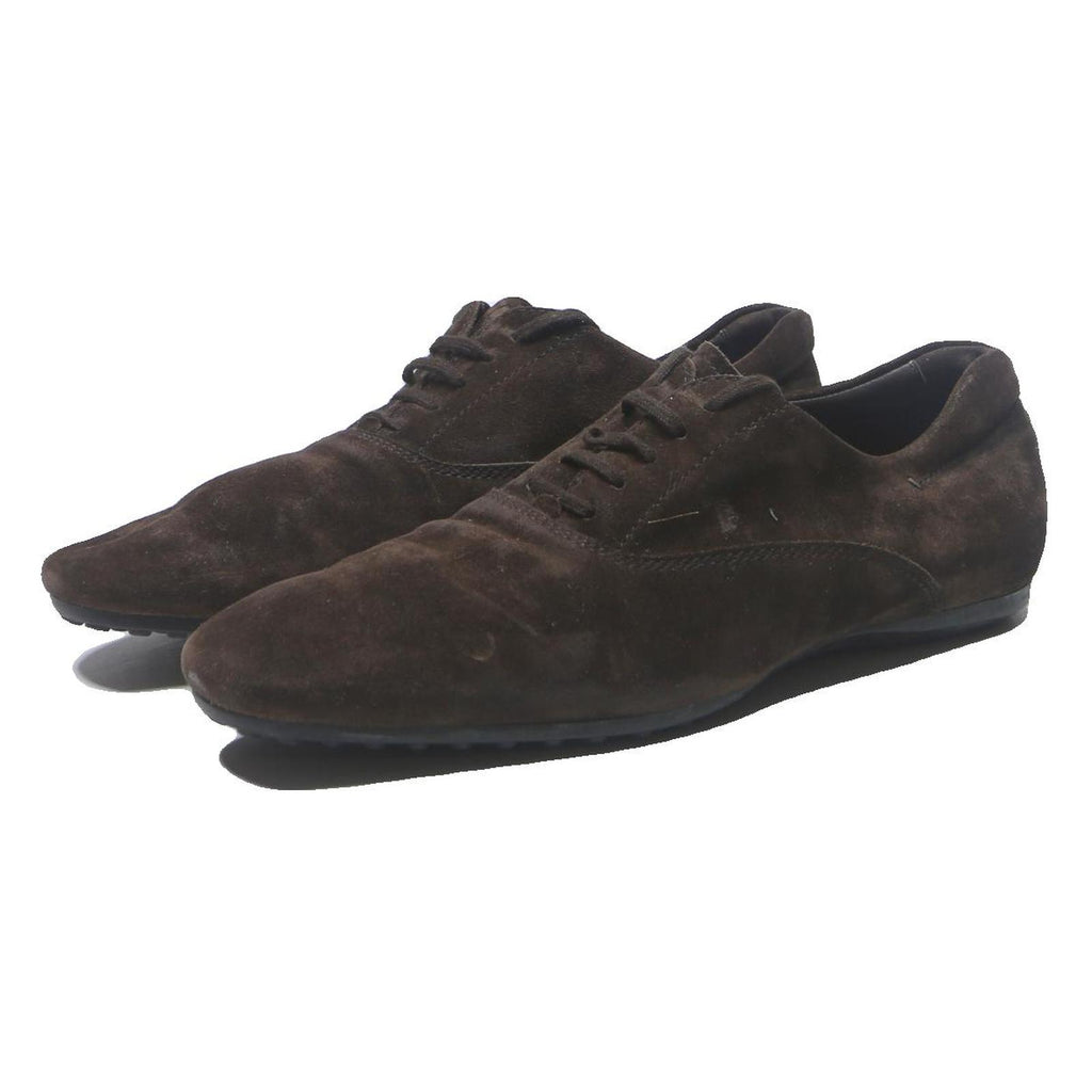 TODS Mens Dark Brown Leather Lace-Up Shoes UK 6 Classic Luxury Italian Design