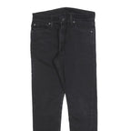 LEVI'S Mens Black Slim Tapered Denim Dark W29 L30 512 Jeans Cotton Blend Zip