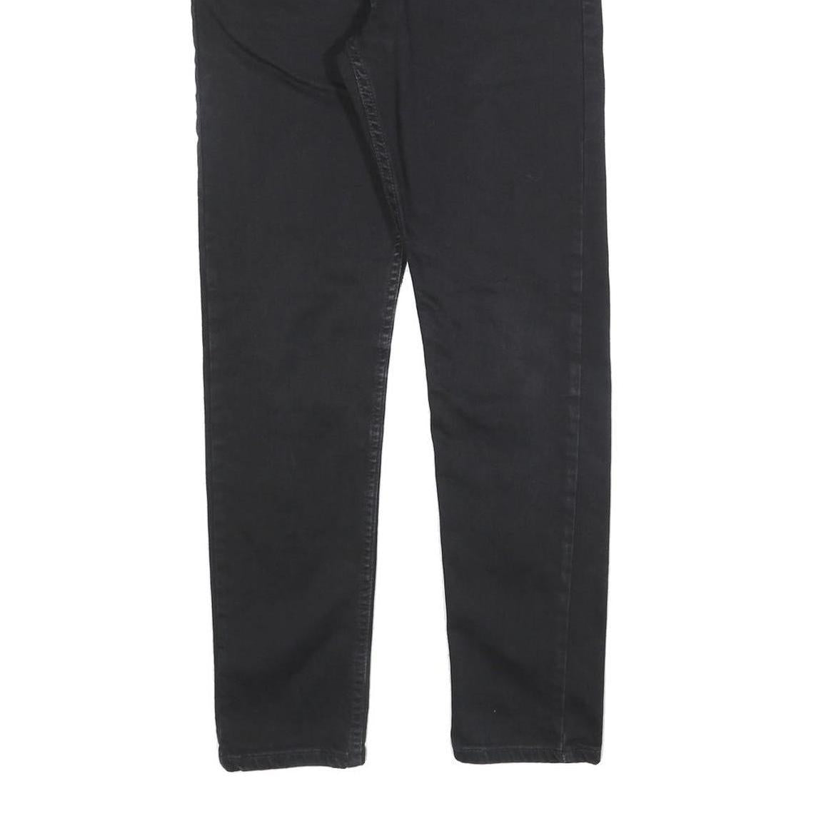 LEVI'S Mens Black Slim Tapered Denim Dark W29 L30 512 Jeans Cotton Blend Zip