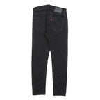 LEVI'S Mens Black Slim Tapered Denim Dark W29 L30 512 Jeans Cotton Blend Zip