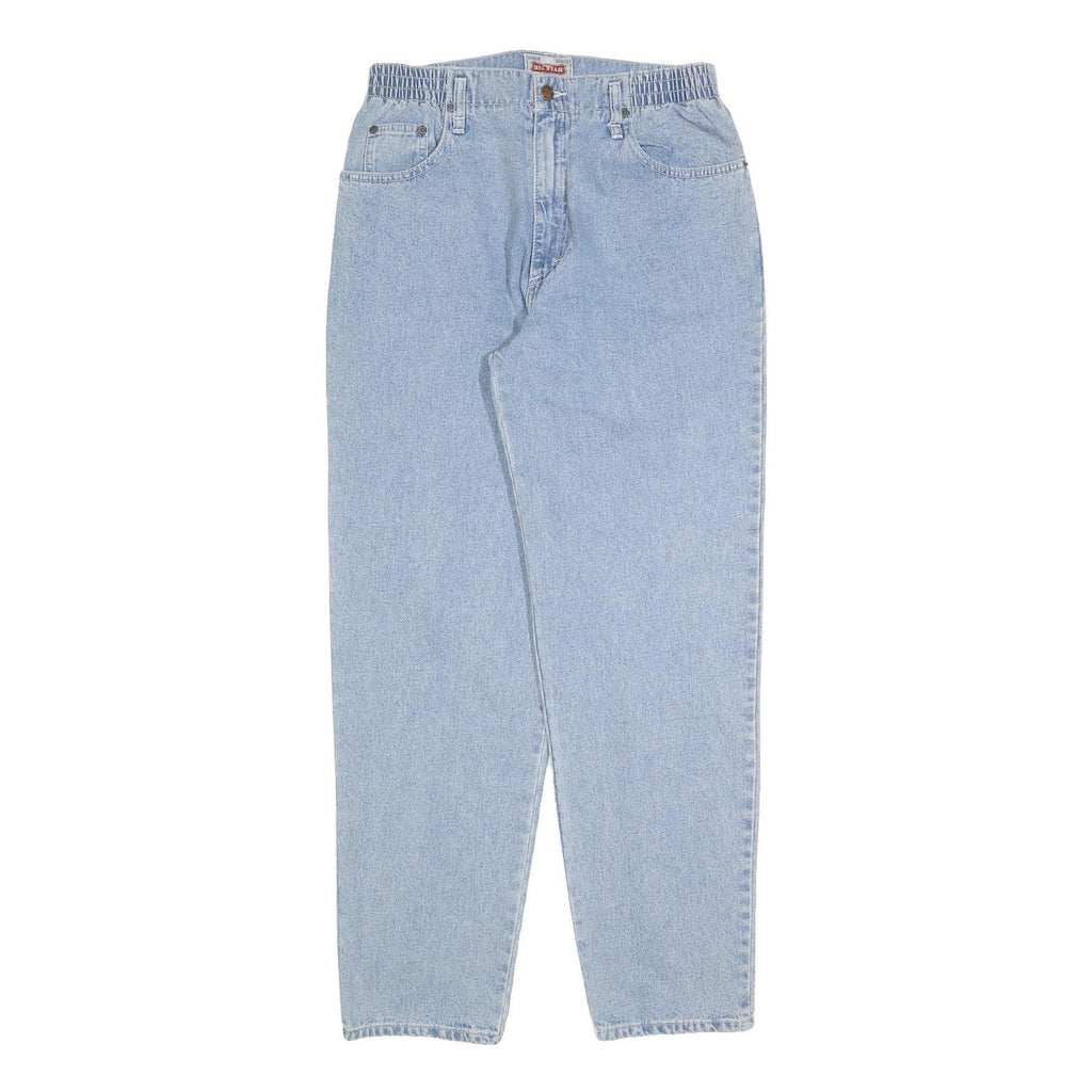 BIG STAR Womens Jeans Light Blue Regular Straight Denim Rinse W28 L30 Zip