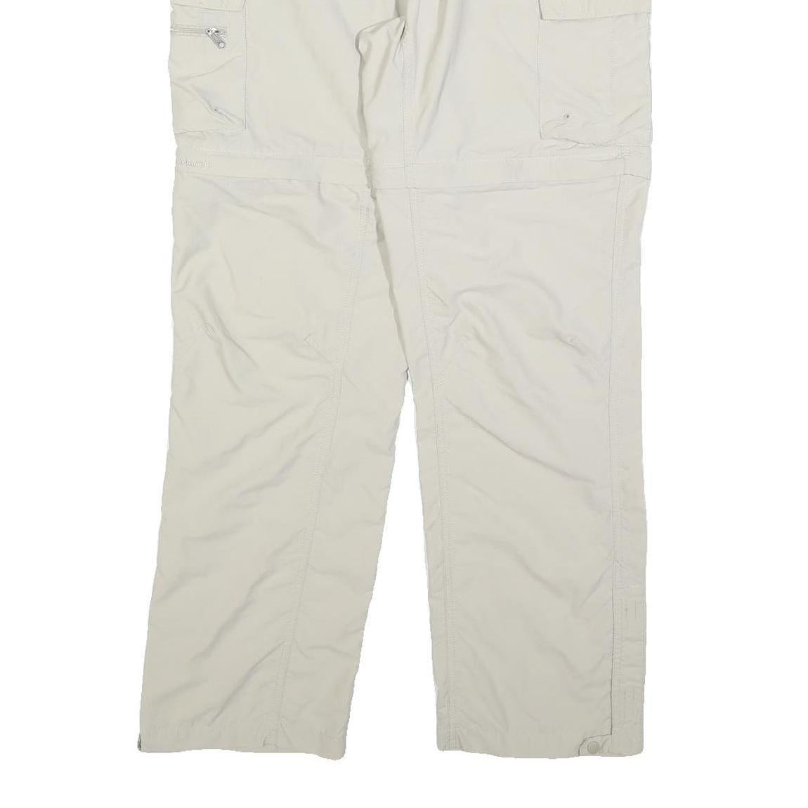 COLUMBIA Womens Regular Fit Beige Zip Cargo Trousers W32 L30 Outdoor Hiking