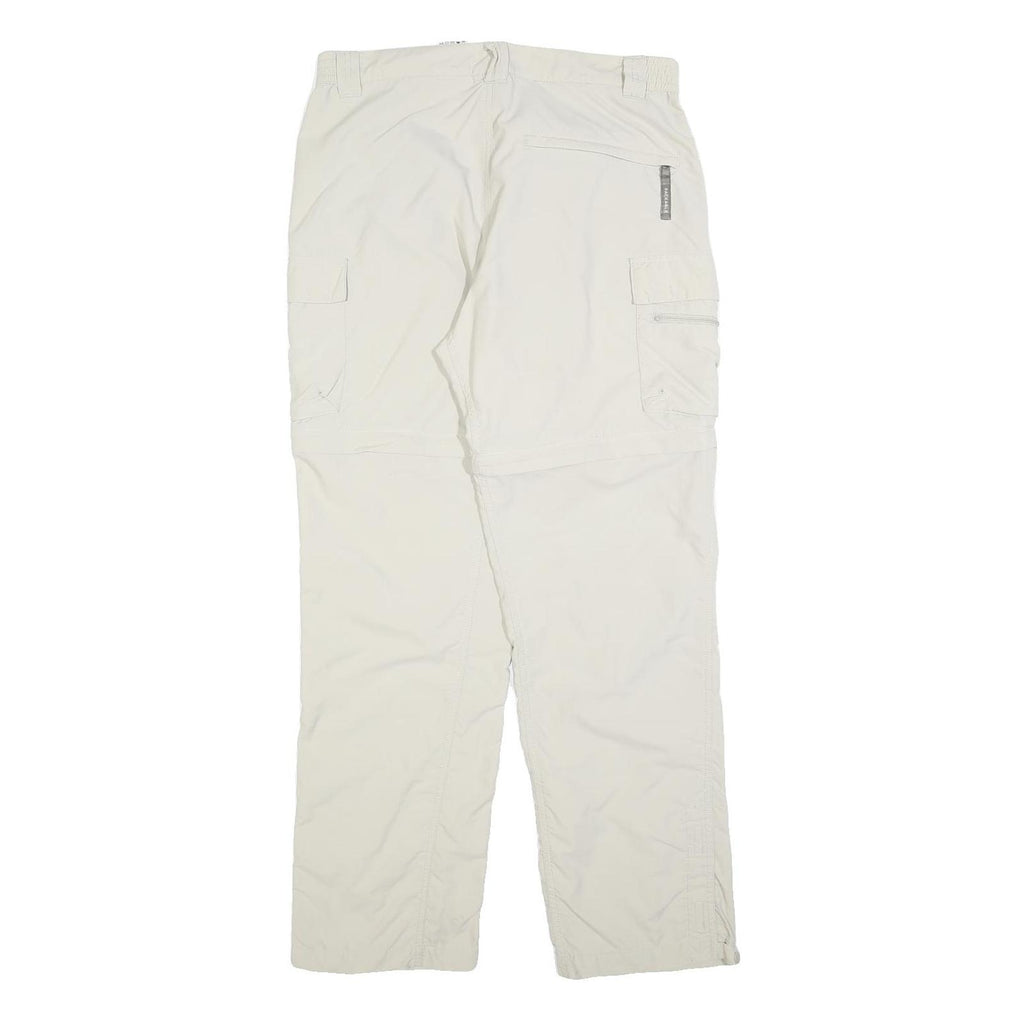COLUMBIA Womens Regular Fit Beige Zip Cargo Trousers W32 L30 Outdoor Hiking