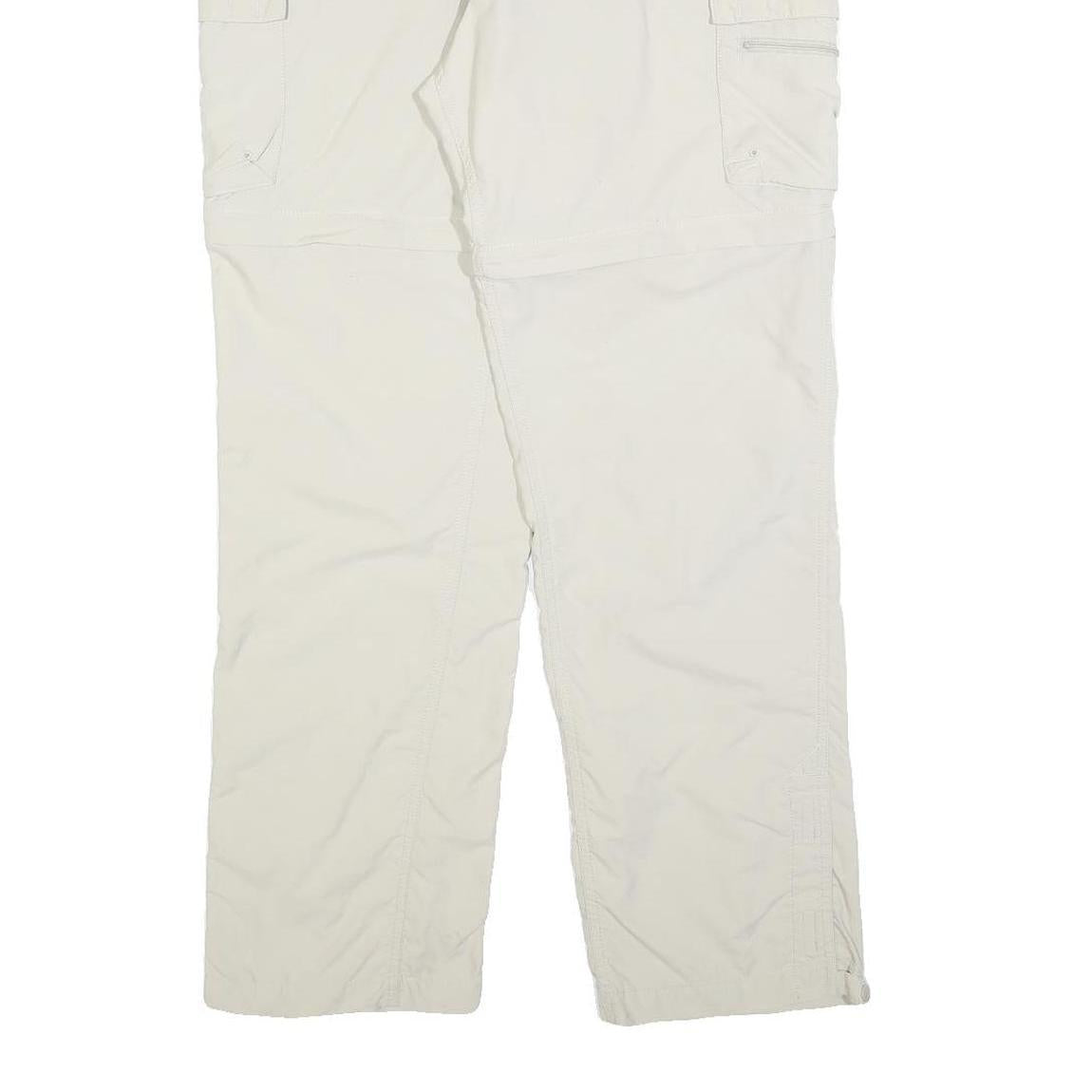 COLUMBIA Womens Regular Fit Beige Zip Cargo Trousers W32 L30 Outdoor Hiking