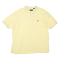 CHAPS Mens Yellow Polo Shirt XL Cotton Blend Basic Casual Summer Wear
