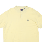 CHAPS Mens Yellow Polo Shirt XL Cotton Blend Basic Casual Summer Wear