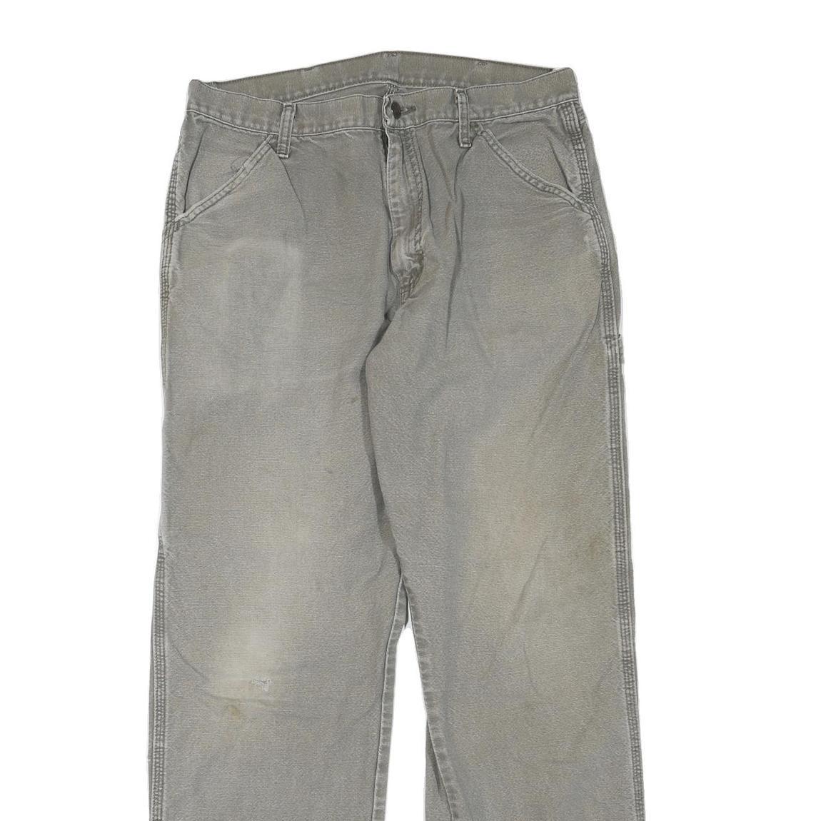 CARHARTT Mens Regular Fit Grey Cotton Blend Denim Jeans W32 L32 Workwear Utility