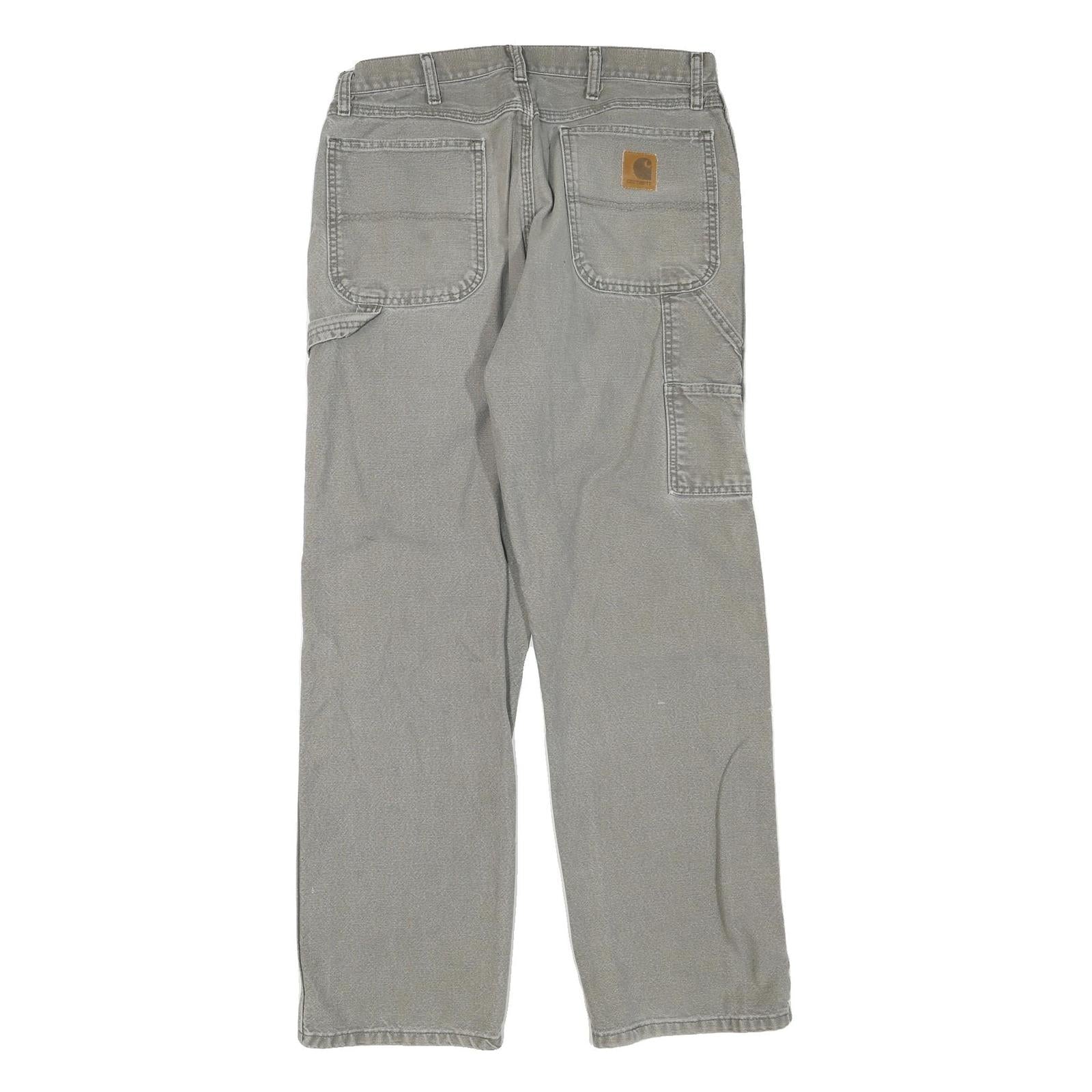 CARHARTT Mens Regular Fit Grey Cotton Blend Denim Jeans W32 L32 Workwear Utility