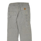 CARHARTT Mens Regular Fit Grey Cotton Blend Denim Jeans W32 L32 Workwear Utility