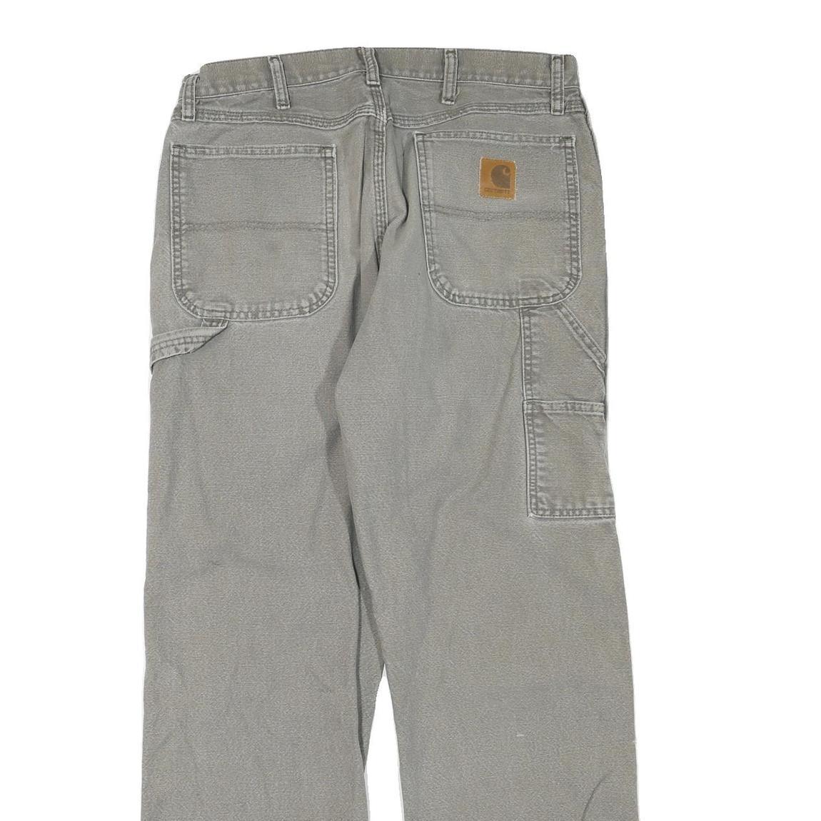 CARHARTT Mens Regular Fit Grey Cotton Blend Denim Jeans W32 L32 Workwear Utility