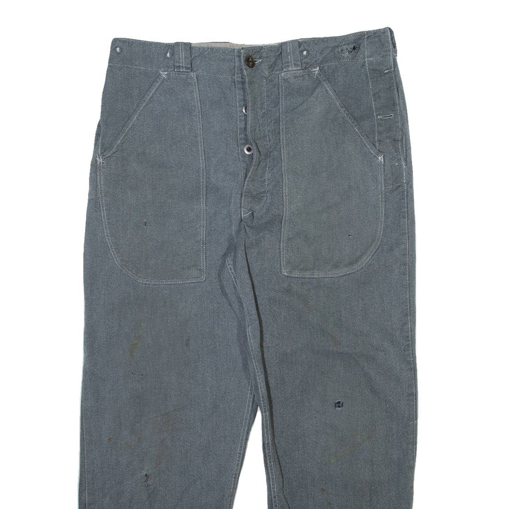 Mens Trousers Grey Regular Straight W36 L29