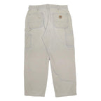CARHARTT Mens Cotton Beige Regular Straight Trousers W32 L28 Workwear Utility