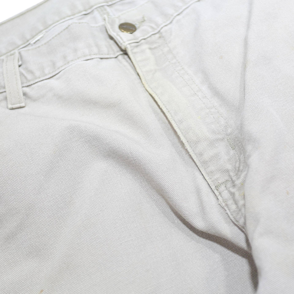CARHARTT Mens Cotton Beige Regular Straight Trousers W32 L28 Workwear Utility