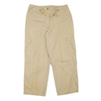 JONES NEW YORK Womens Cotton Blend Beige Relaxed Cargo Trousers W32 L26 Casual