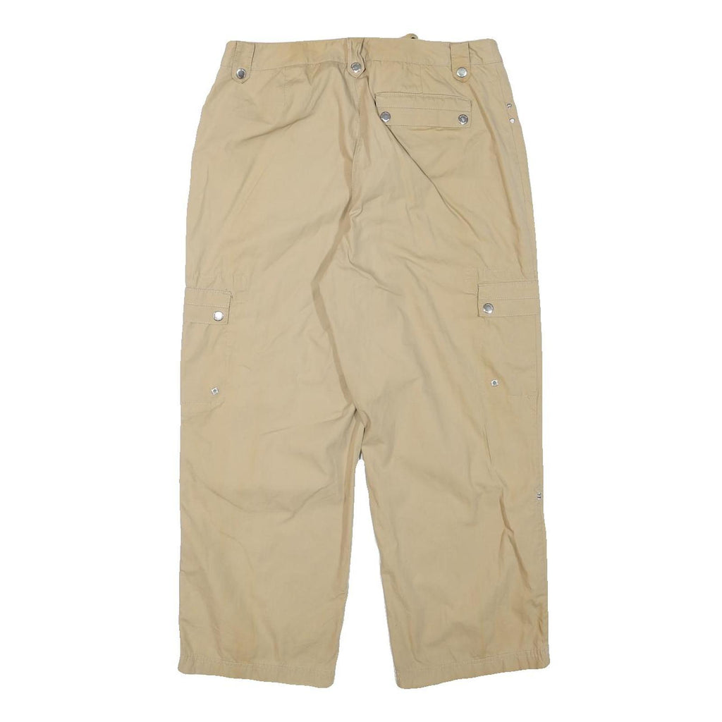 JONES NEW YORK Womens Cotton Blend Beige Relaxed Cargo Trousers W32 L26 Casual