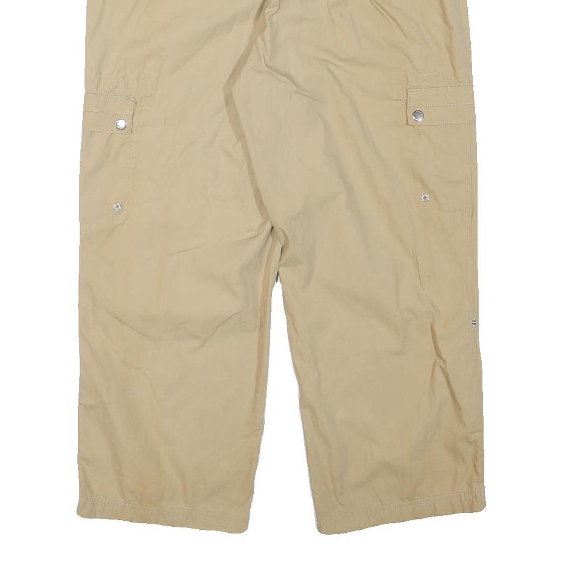 JONES NEW YORK Womens Cotton Blend Beige Relaxed Cargo Trousers W32 L26 Casual