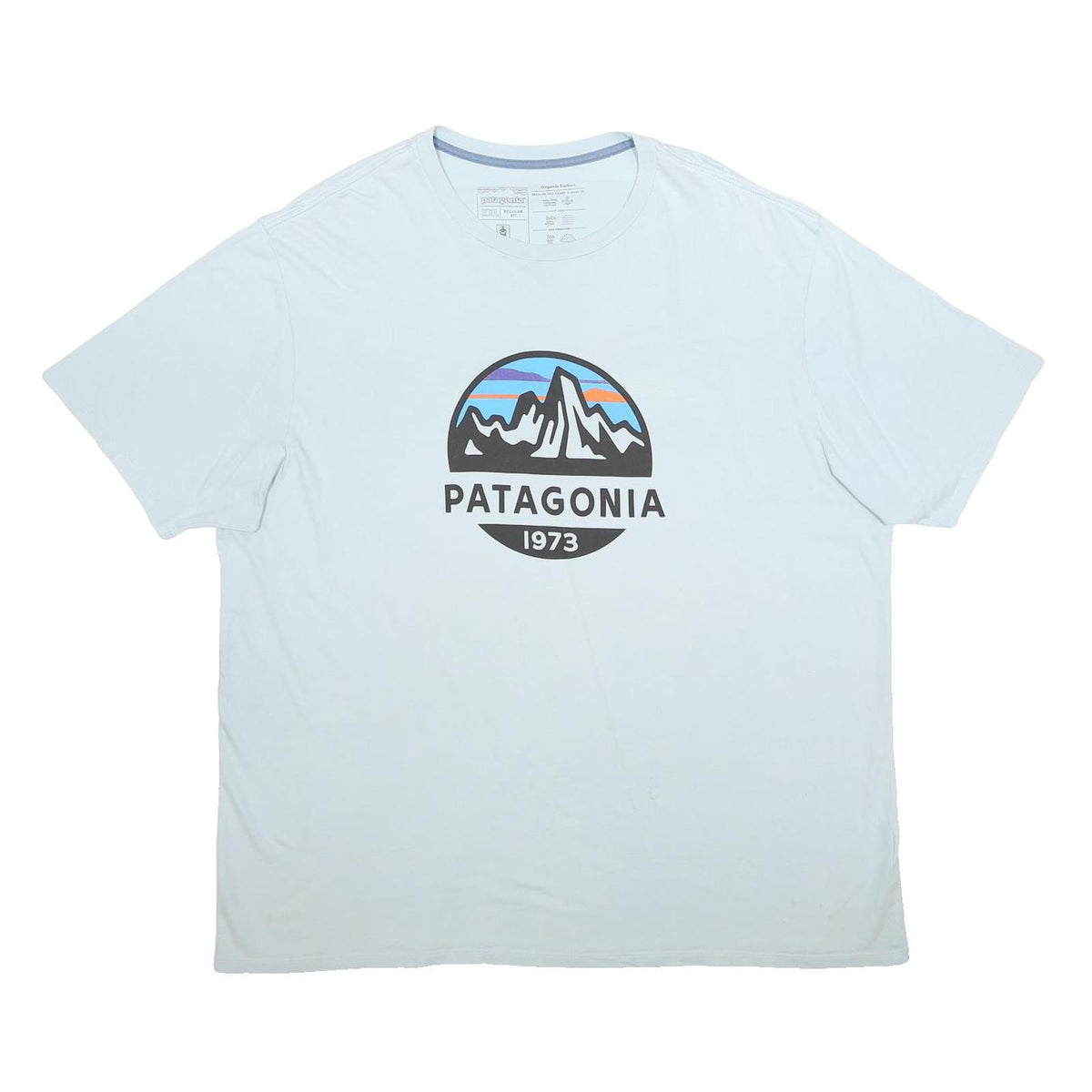 PATAGONIA Mens White Graphic T-Shirt 2XL Short Sleeve Crew Neck Cotton Casual