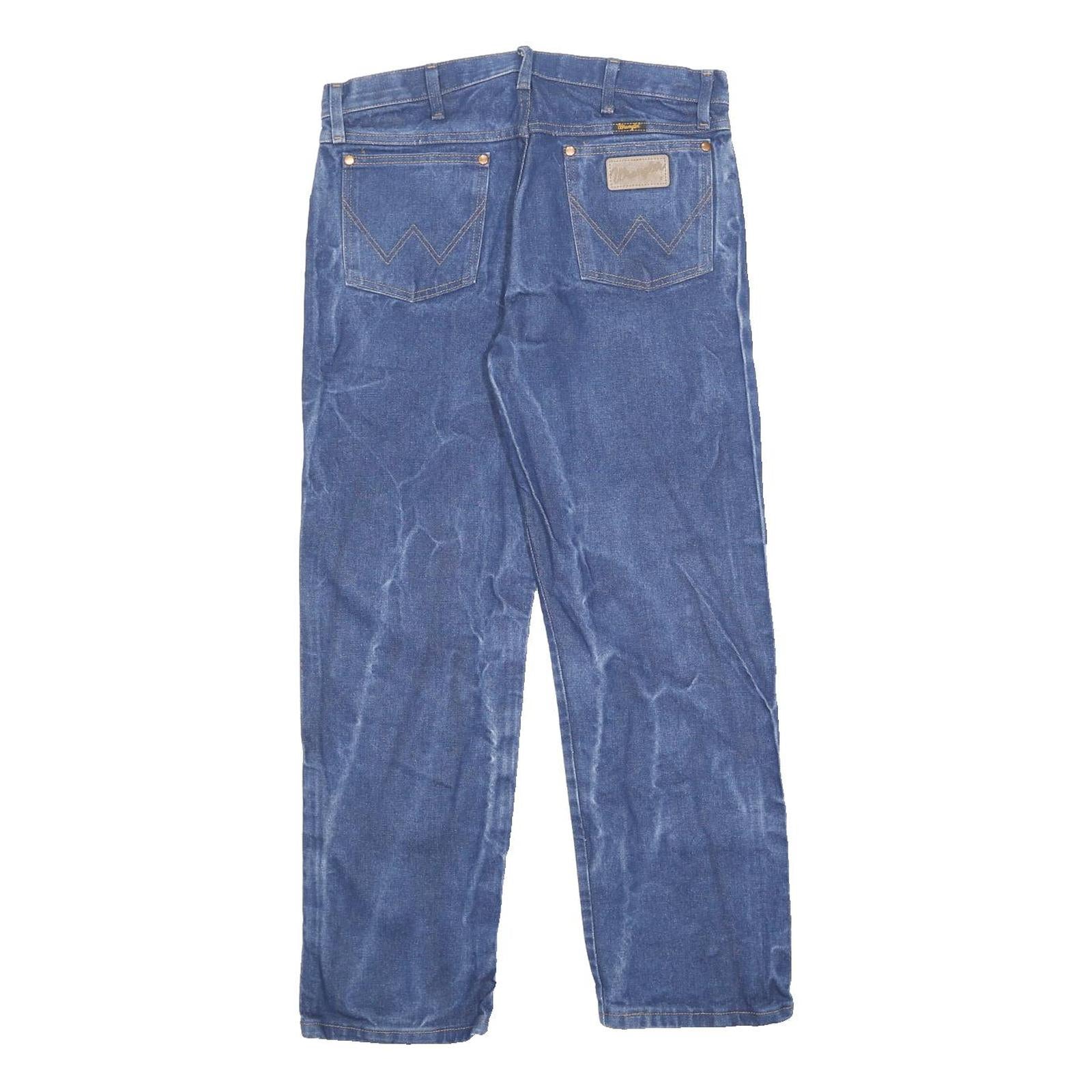 WRANGLER Mens Jeans Blue Regular Straight Denim Medium W33 L29 Classic Style
