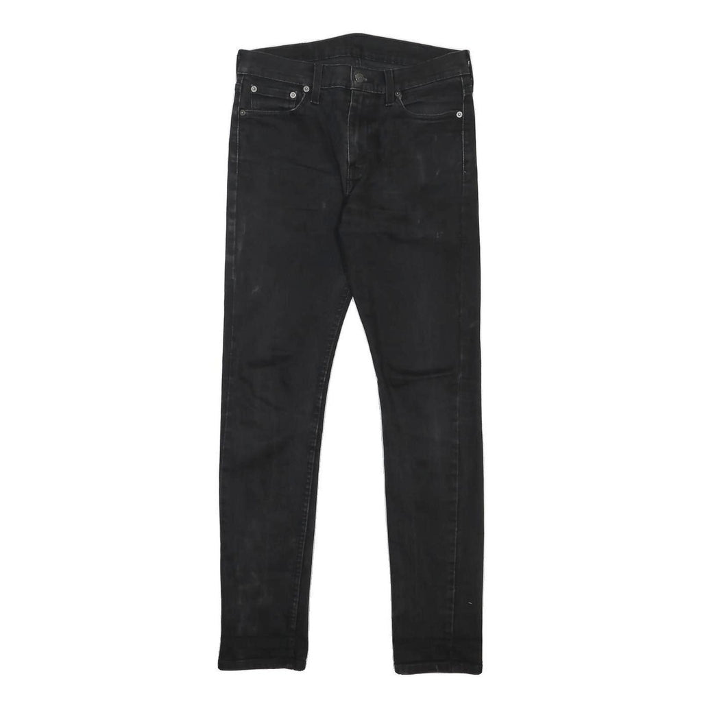 LEVI'S 510 Mens Slim Skinny Black Denim W30 L29 Cotton Blend Zip Jeans