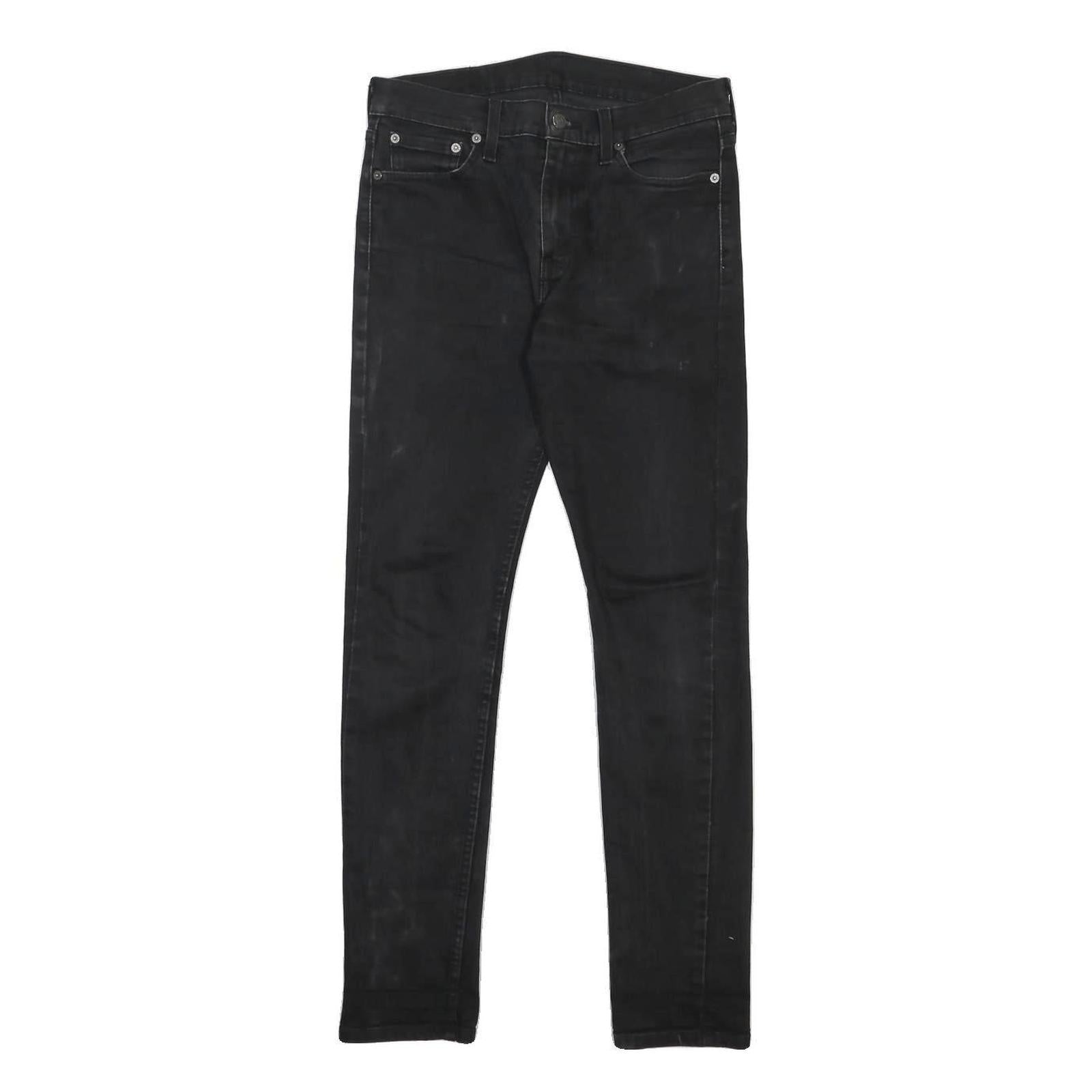 LEVI'S 510 Mens Slim Skinny Black Denim W30 L29 Cotton Blend Zip Jeans