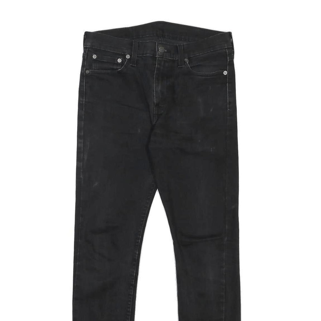 LEVI'S 510 Mens Slim Skinny Black Denim W30 L29 Cotton Blend Zip Jeans