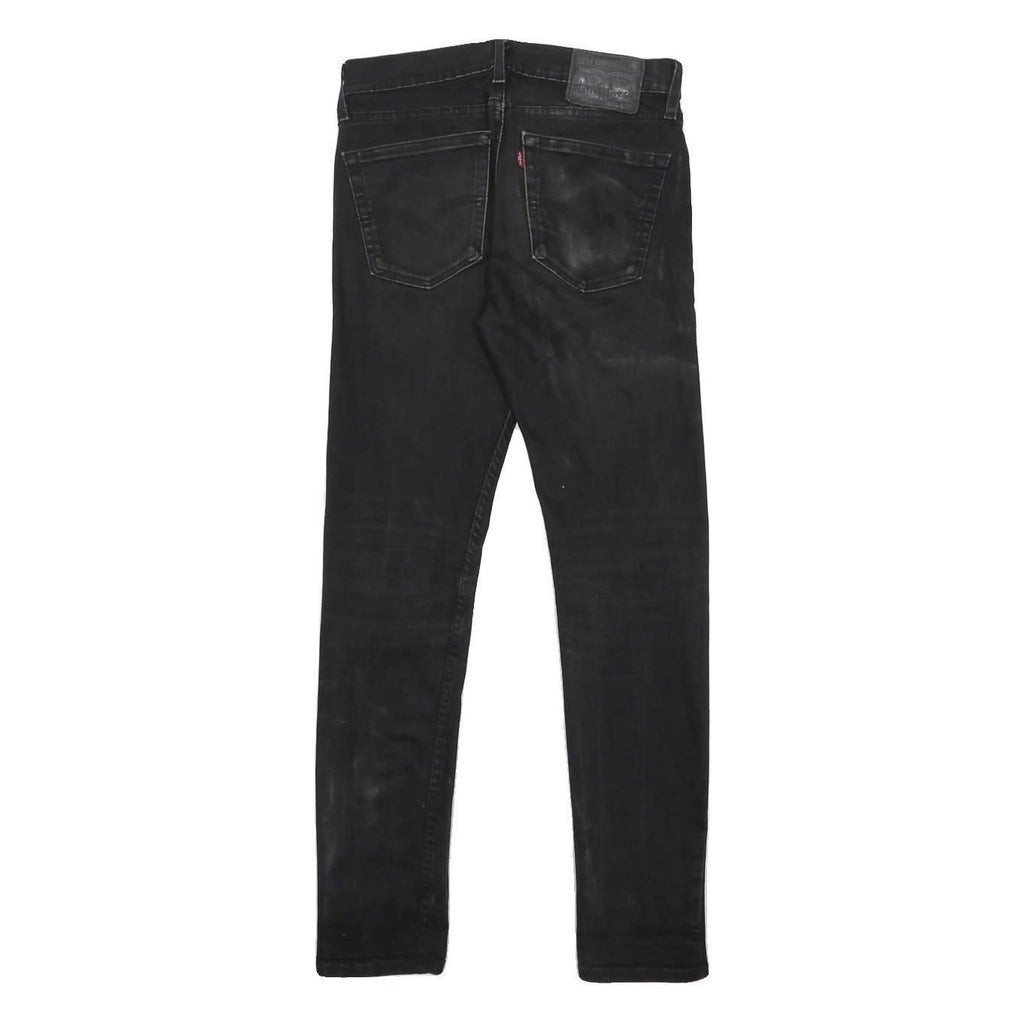LEVI'S 510 Mens Slim Skinny Black Denim W30 L29 Cotton Blend Zip Jeans