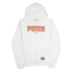 PUMA Mens White Hoodie M Cotton Casual Pullover Hooded Sweatshirt