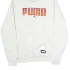 PUMA Mens White Hoodie M Cotton Casual Pullover Hooded Sweatshirt