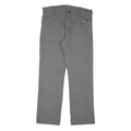 DICKIES Mens Regular Grey Cotton Blend Workwear Trousers W32 L29 Durable Zip