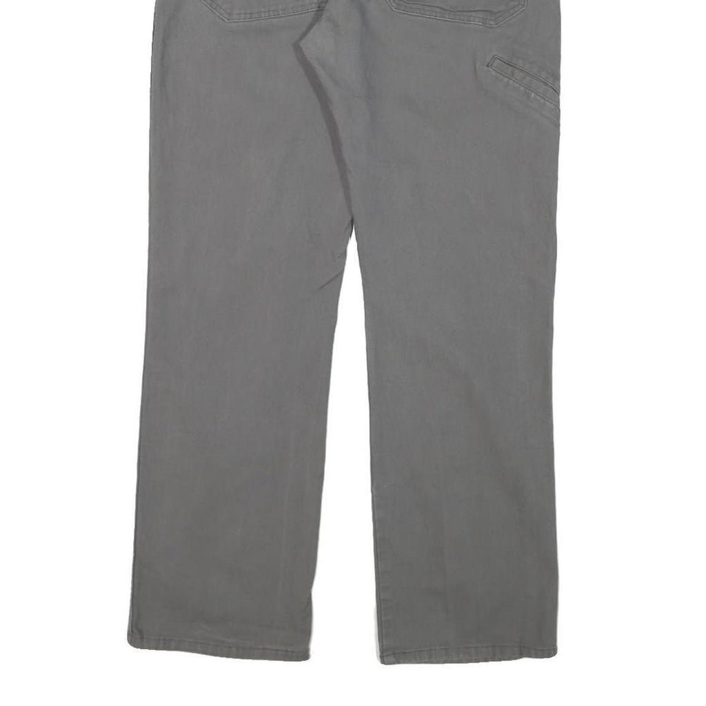 DICKIES Mens Regular Grey Cotton Blend Workwear Trousers W32 L29 Durable Zip