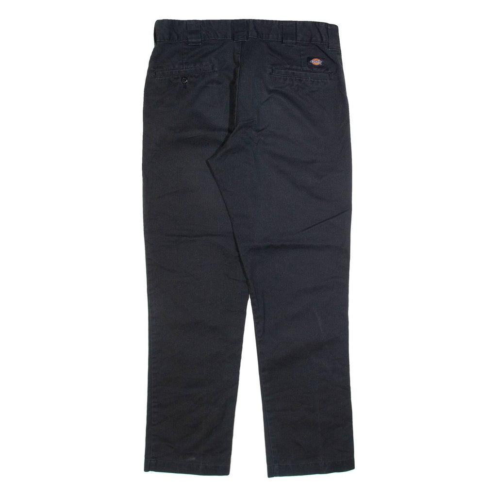 DICKIES Mens Trousers Black Regular Straight W34 L31