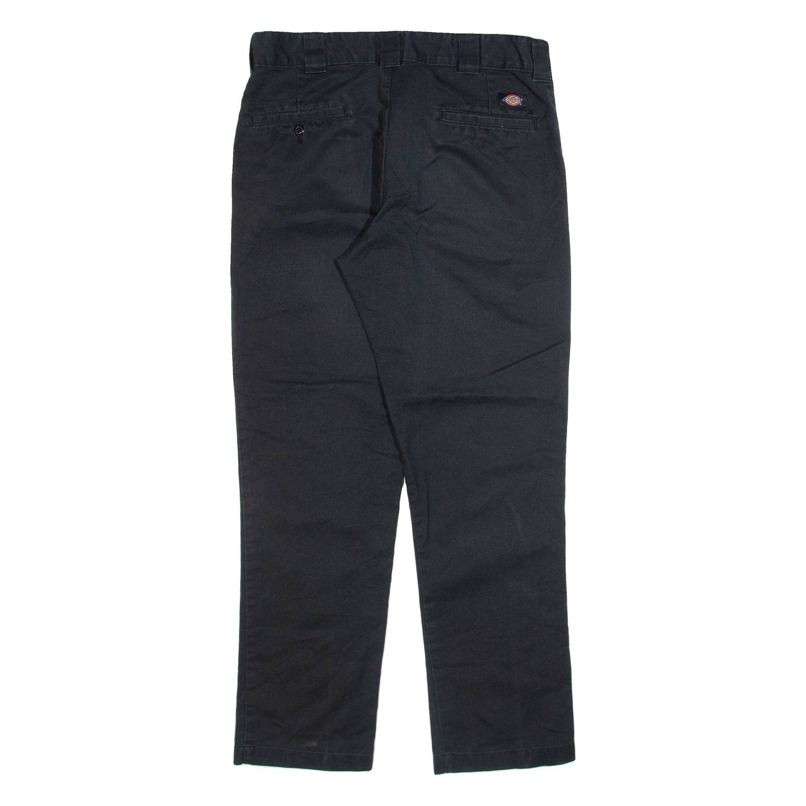 DICKIES Mens Trousers Black Regular Straight W34 L31
