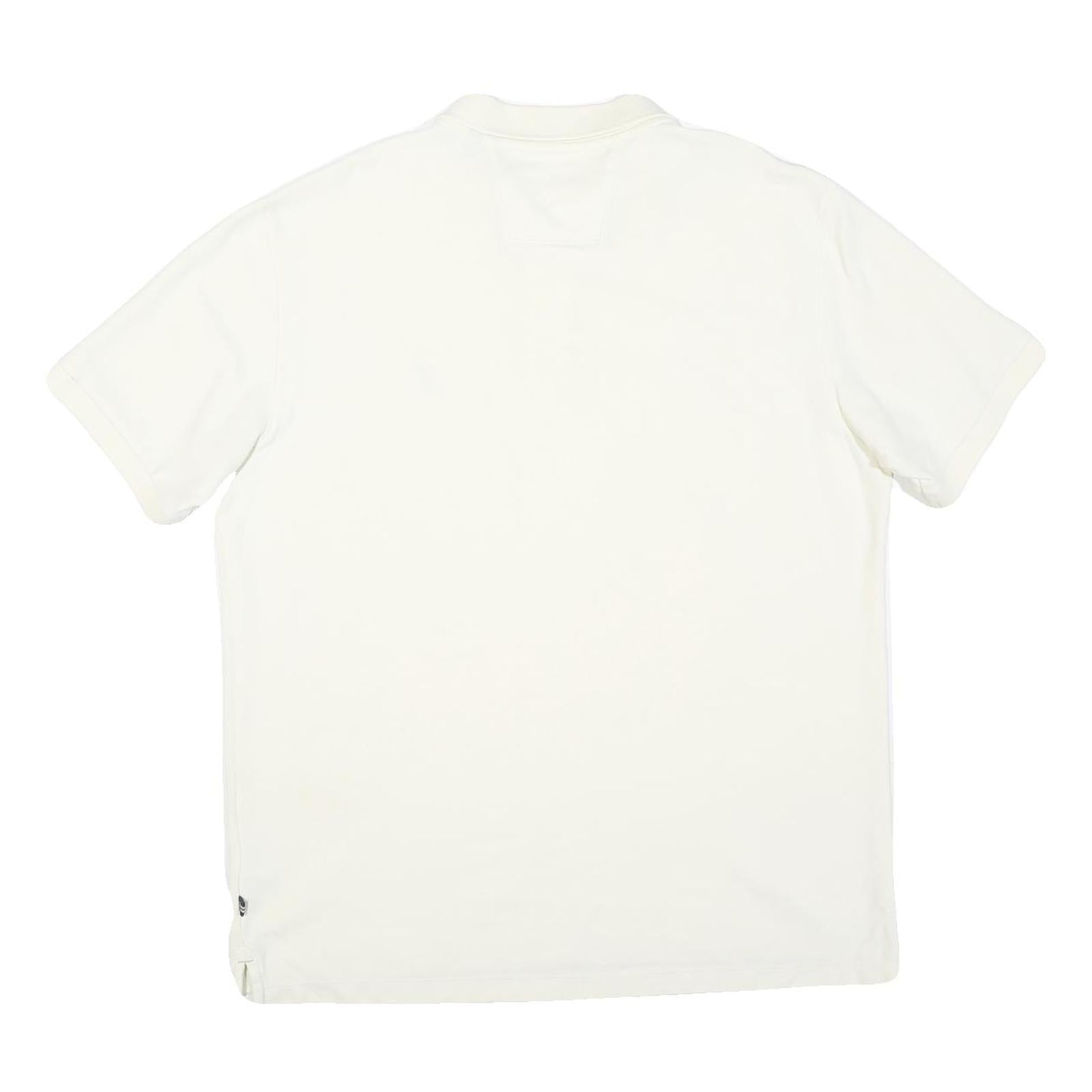 NAUTICA Mens White Short Sleeve Plain Polo Shirt L Classic Cotton Blend