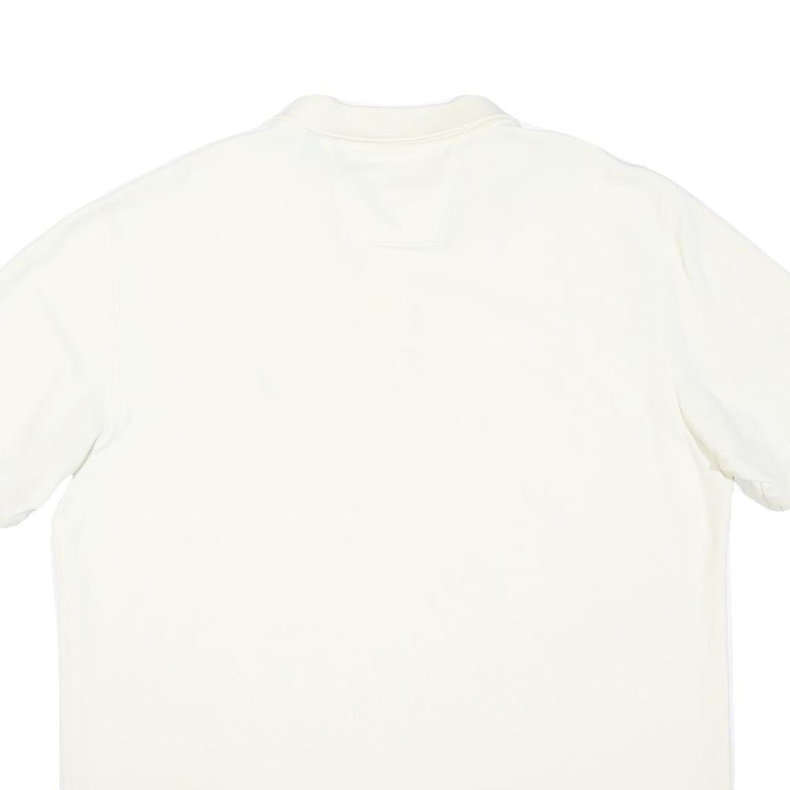 NAUTICA Mens White Short Sleeve Plain Polo Shirt L Classic Cotton Blend