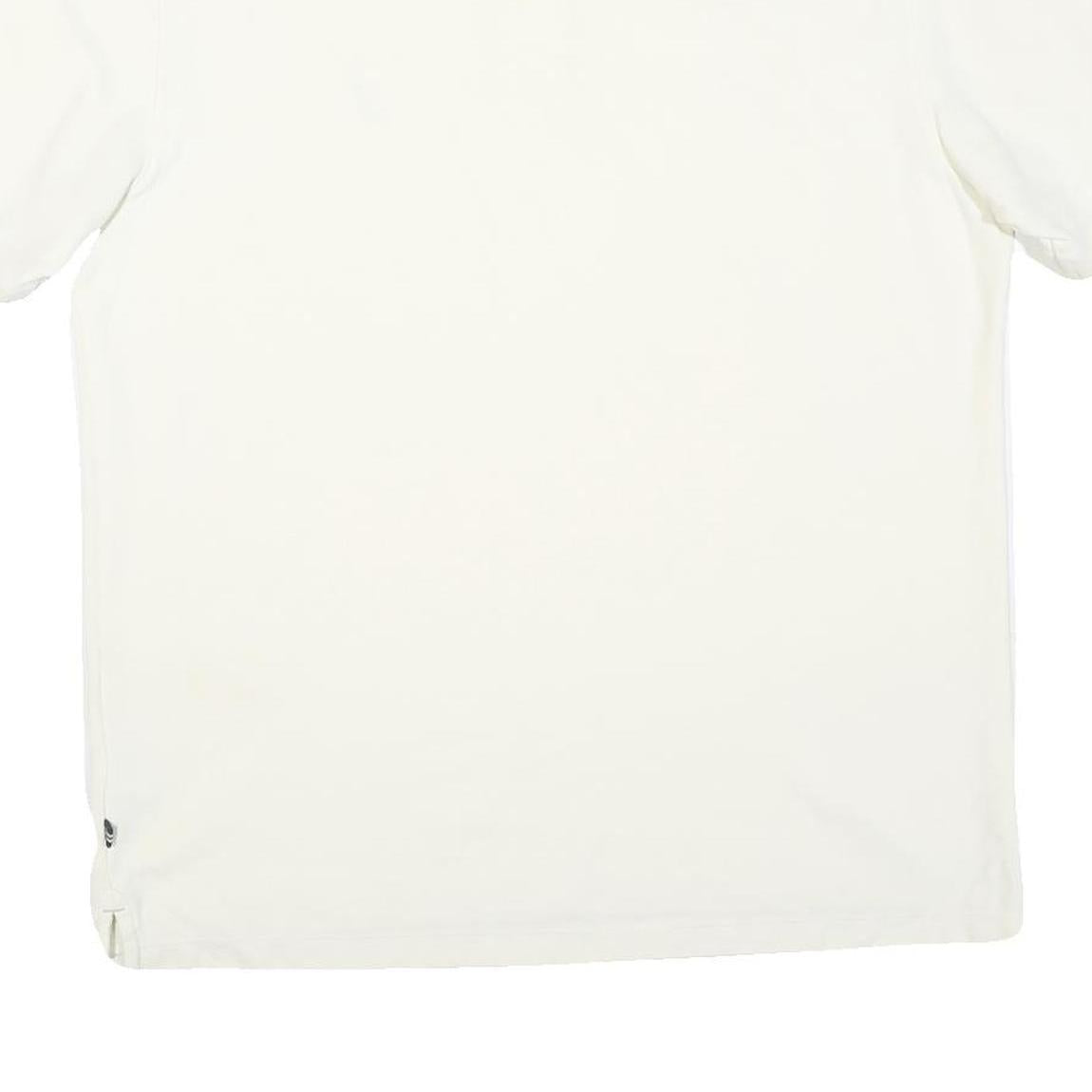 NAUTICA Mens White Short Sleeve Plain Polo Shirt L Classic Cotton Blend