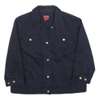 CHAPS Womens Navy Blue Jacket XL Cotton Classic Button Denim Label