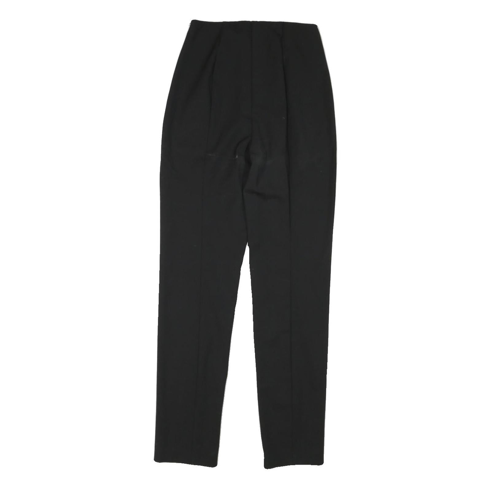 PATRIZIA PEPE Womens Wool Blend Black Slim Tapered Trousers W22 L29 Elegant Slim