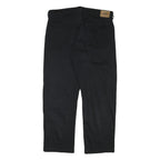 LEE COOPER Mens Black Regular Fit Straight Leg Trousers W34 L27 Zip Cotton Blend