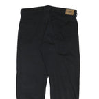 LEE COOPER Mens Black Regular Fit Straight Leg Trousers W34 L27 Zip Cotton Blend