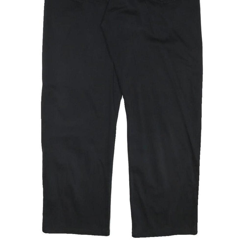 LEE COOPER Mens Black Regular Fit Straight Leg Trousers W34 L27 Zip Cotton Blend