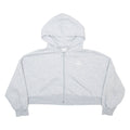 PUMA Cropped Womens Grey Hoodie Full Zip M
