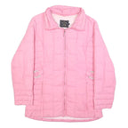 PAUL & SHARK Womens Pink Quilted Jacket S Nylon Elegant Casual Outerwear