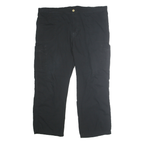 CARHARTT Mens Cotton Blend Black Relaxed Straight Trousers W42 L30 Utility