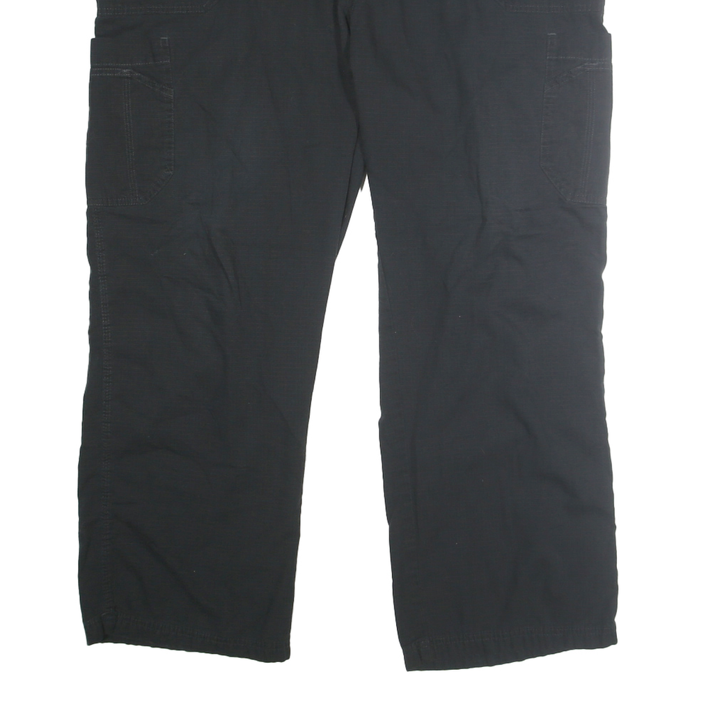 CARHARTT Mens Cotton Blend Black Relaxed Straight Trousers W42 L30 Utility