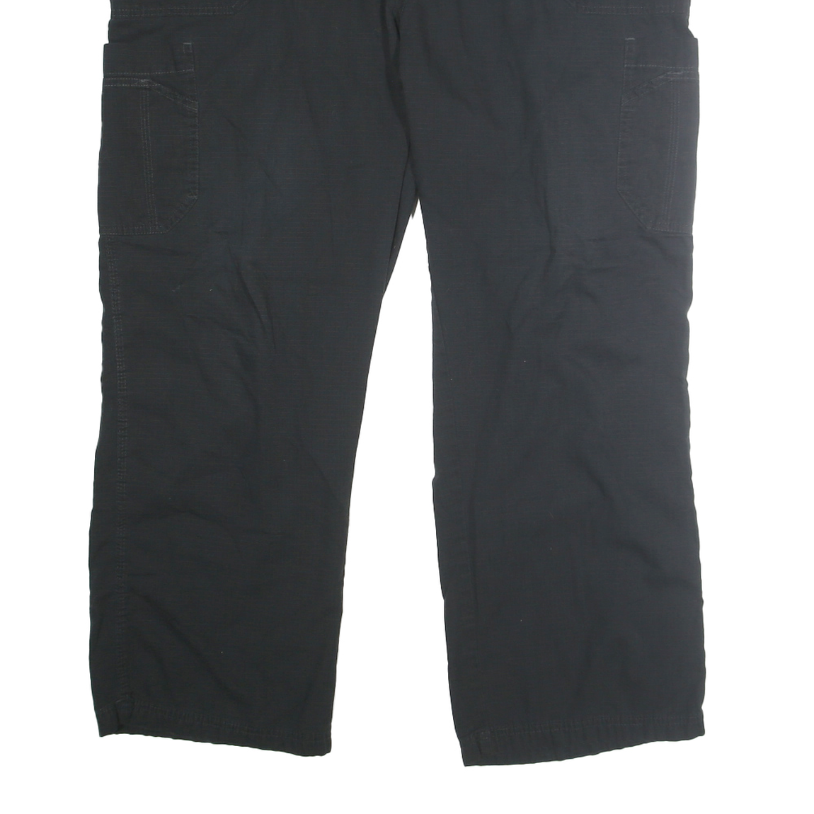 CARHARTT Mens Cotton Blend Black Relaxed Straight Trousers W42 L30 Utility