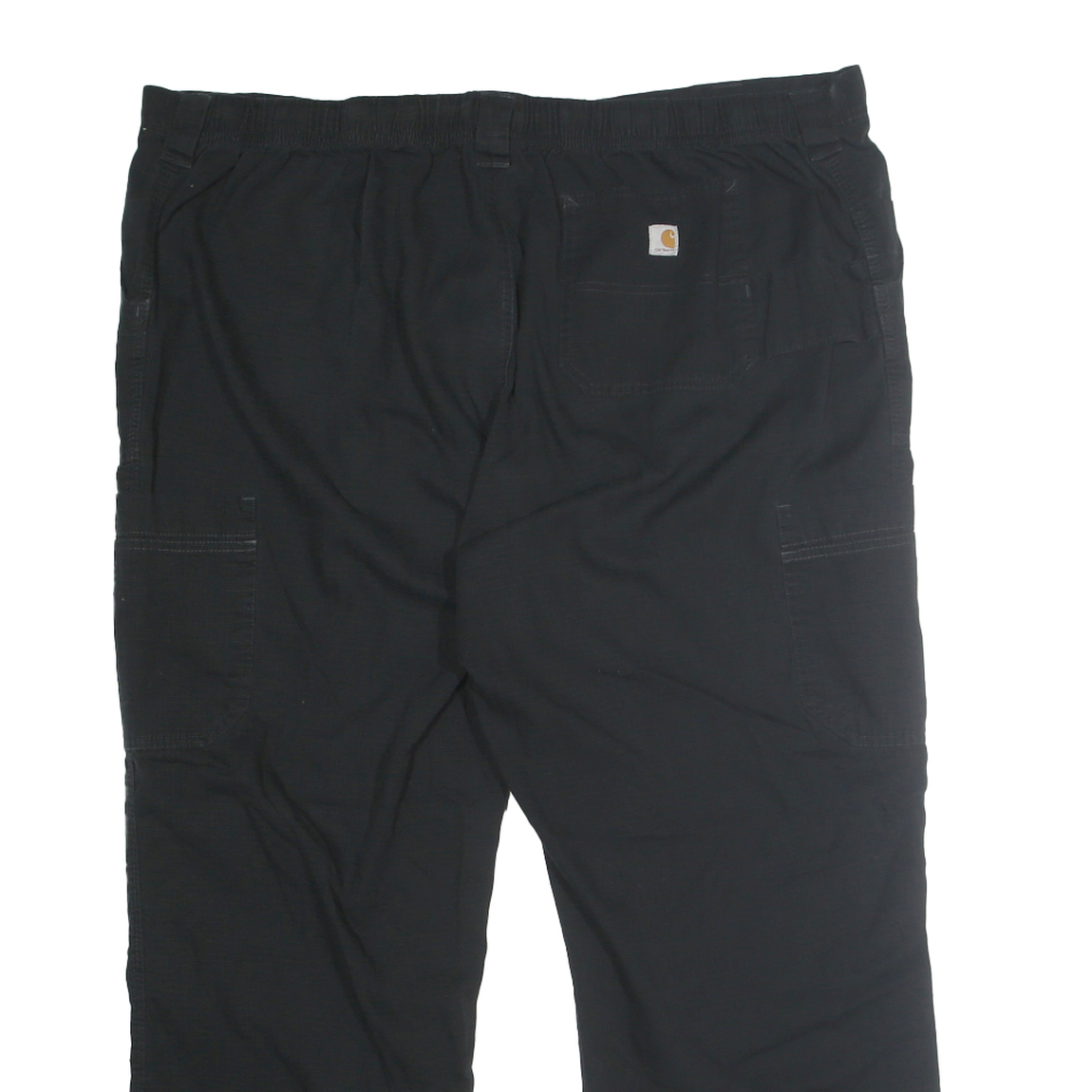 CARHARTT Mens Cotton Blend Black Relaxed Straight Trousers W42 L30 Utility