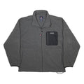 CHAPS Mens Grey & Black Zip Jacket 2XL Polyester Plain Casual Lightweight Pocket