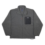CHAPS Mens Grey & Black Zip Jacket 2XL Polyester Plain Casual Lightweight Pocket