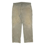 DICKIES Mens Relaxed Fit Jeans Beige Cotton Blend W36 L30 Workwear Zip Closure